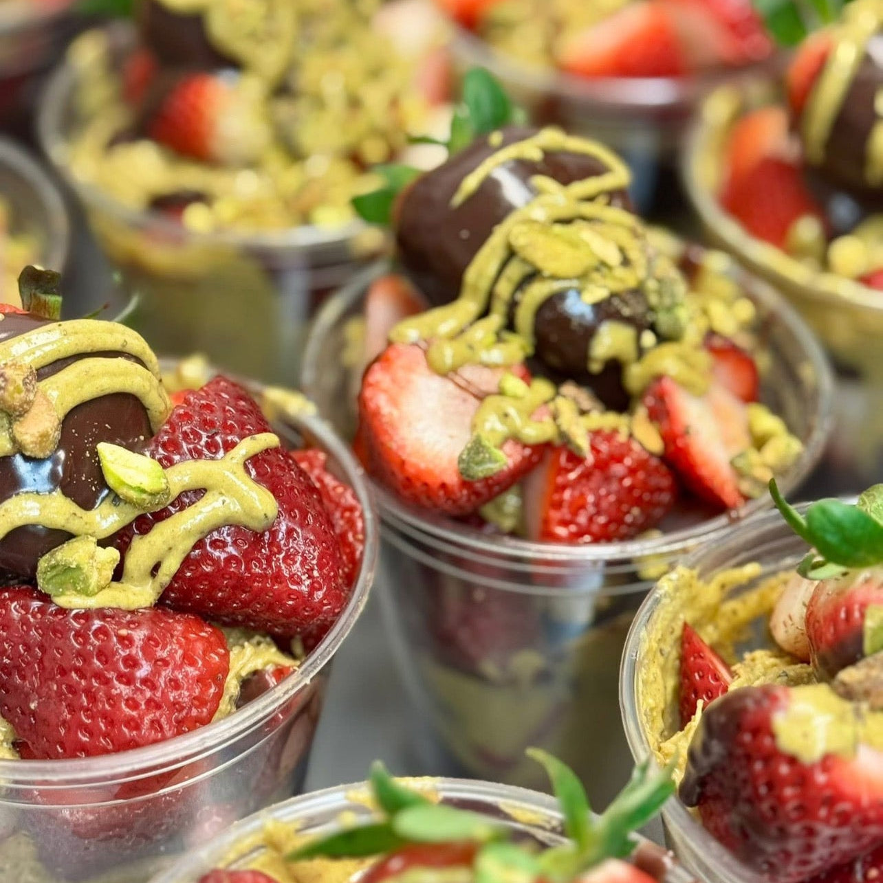 Dubai Chocolate Strawberry Cups