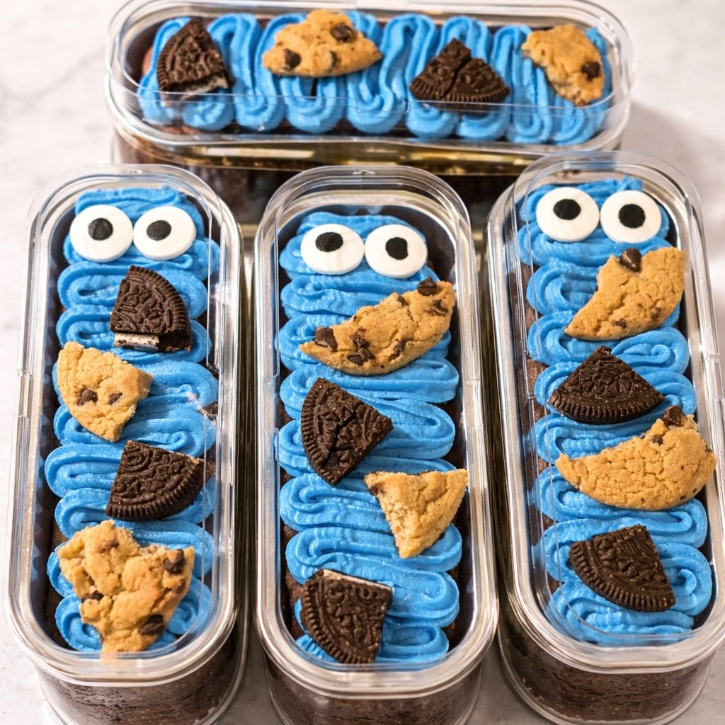 Cookie Monster Mini Cakes